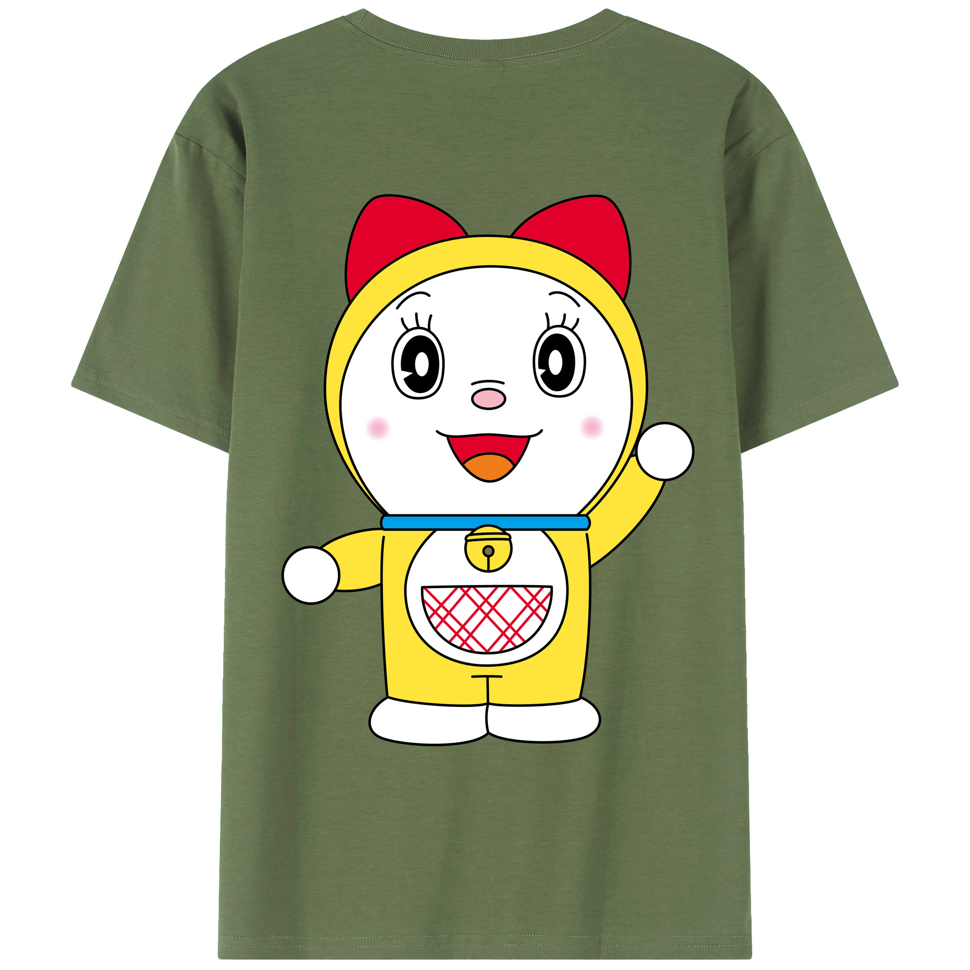 （画像用） ドラえもん ドラミ Doraemon Dorami 綿100％ メンズ半袖Tシャツ（バックプリント） 通気性